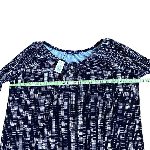 Adrienne Vittadini Knit Crepe Top, Size XL, Black & White Pattern, New with Tags - Picture 7 of 9